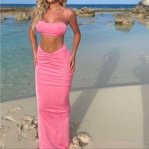 Tigermist Pink Chantelle Top and Skirt SZ M